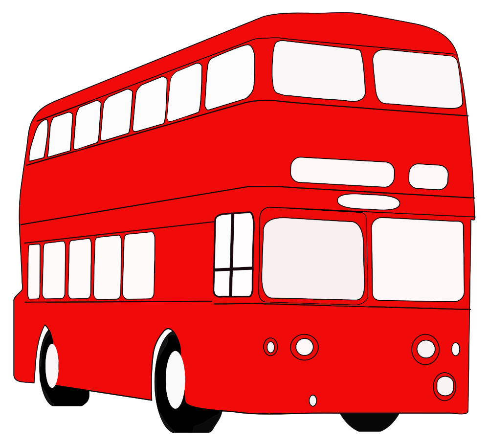 OnlineLabels Clip Art - Double Decker London Bus